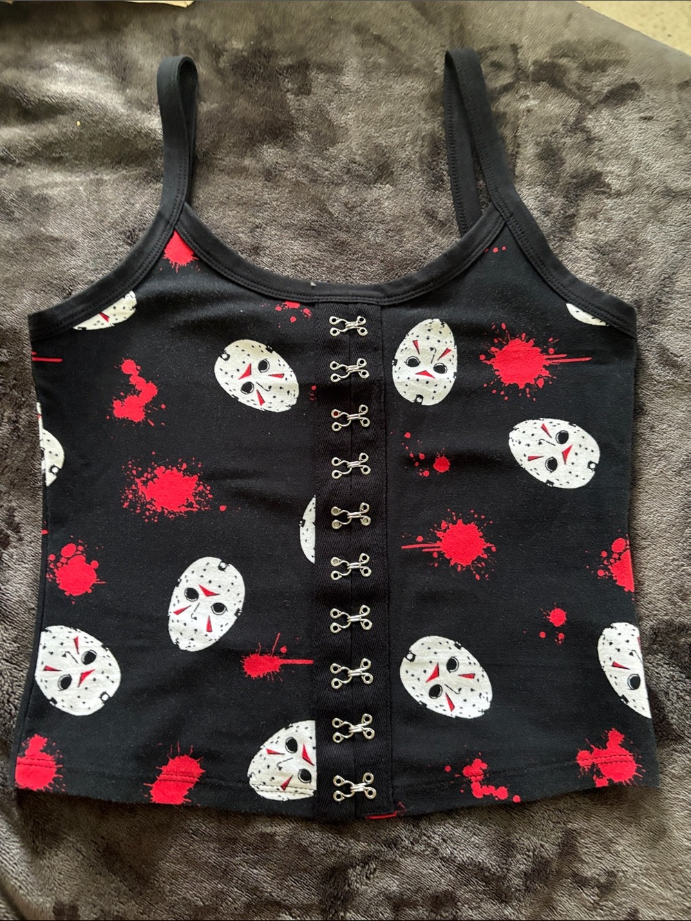 Friday the 13th Jason mask cami top nwot